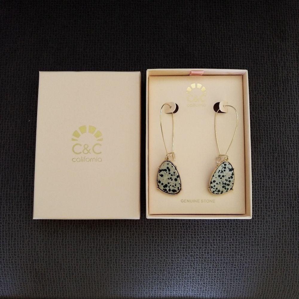 C&C California🌴 Speckled Stone Dangle Earrings - Picture 6 of 7